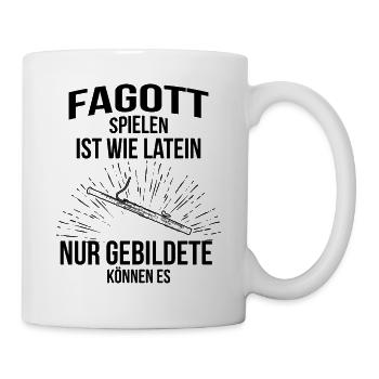Fagott Fagottspieler Fagottist - Tasse - Weiß - Rechts