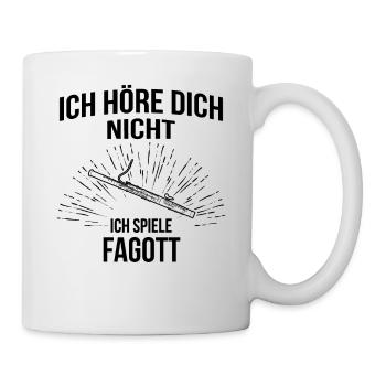 Fagott Fagottspieler Fagottist - Tasse - Weiß - Rechts