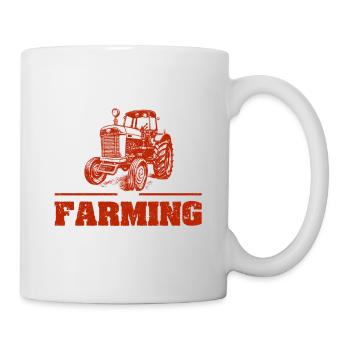 L’école amusante est importante, mais l’agriculture - Mug blanc - blanc - Droite