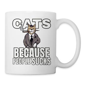 Katzen Katze Katzenshirt Katze Geschenkidee kitten - Tasse - Weiß - Rechts