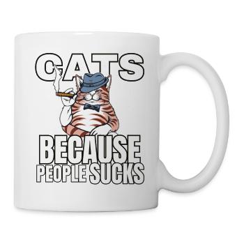 Katzen Katze Katzenshirt Katze Geschenkidee kitten - Tasse - Weiß - Rechts