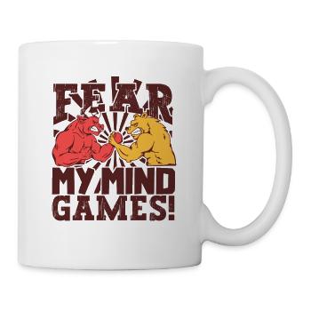 Fear my mind games - Arm Wrestling - Mug - white - Right