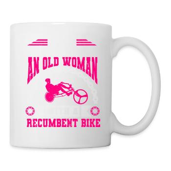 Liegerad Liegeradfahrer Radfahrer - Tasse - Weiß - Rechts
