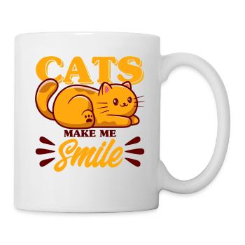 Chats amoureux chats parents chats dictons - Mug blanc - blanc - Droite