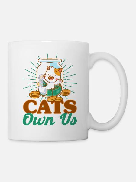 Katzen Sprüche Katze Katzen Liebhaber Geschenk - Kop/krus - hvid