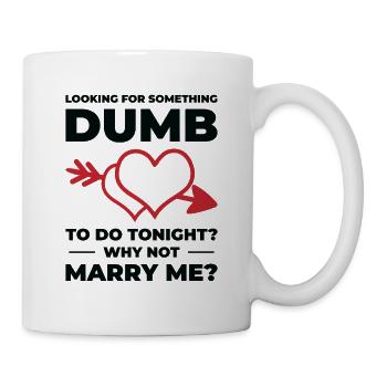 Dumb Wedding Heart Couple Relationship Romance - Mug - white - Right