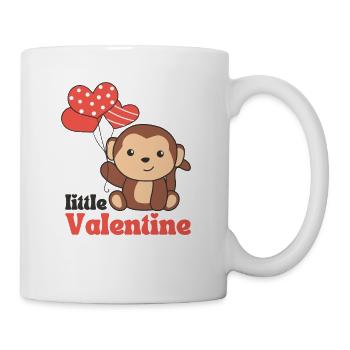Monkey for Valentine's Day little Valentine - Mug - white - Right