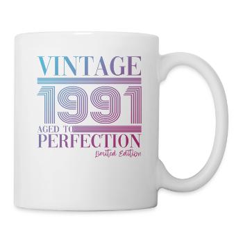 Vintage vintage 1991 32nd birthday gift woman - Mug - white - Right