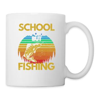 Schule ist wichtig, aber Angeln ist noch wichtiger - Tasse - Weiß - Rechts