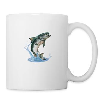 School is important, but fishing is more important - Mug - white - Right