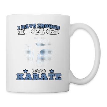 Je vais faire du Karaté Karatéka Arts Martiaux Asiatiques - Mug blanc - blanc - Droite
