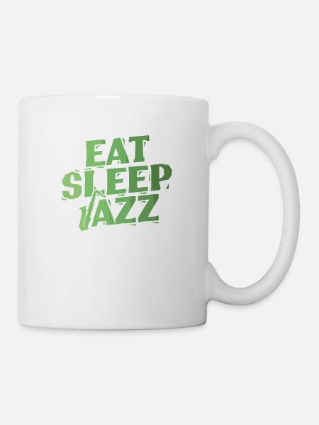 Eat Sleep Jazz Saxophon Improvisiert - Tasse - Weiß
