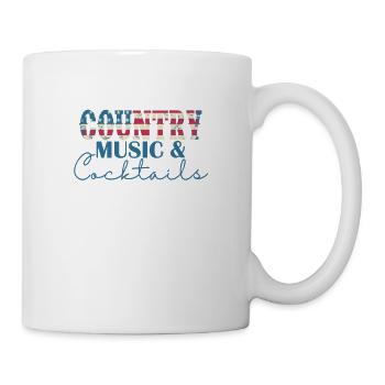 Country Music and Cocktails USA Amerika - Tasse - Weiß - Rechts