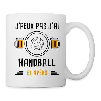 j'peux pas j'ai handball apéro cadeau - Mug blanc - blanc - Droite
