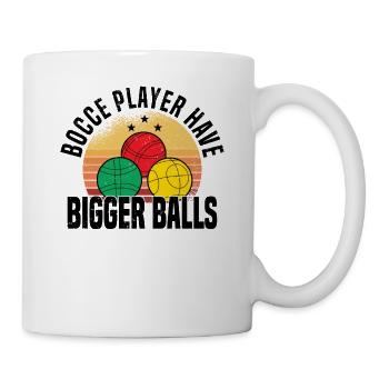 Boccia Petanque Boule Bocciaspieler Lyonnais - Tasse - Weiß - Rechts