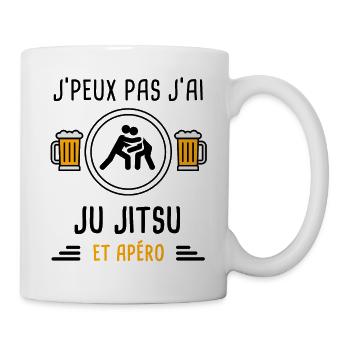 j'peux pas j'ai ju jitsu apéro cadeau - Mug blanc - blanc - Droite