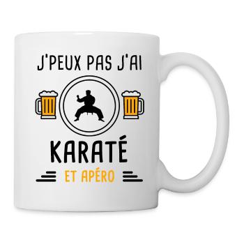 j'peux pas j'ai karaté apéro cadeau - Mug blanc - blanc - Droite