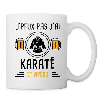 j'peux pas j'ai karaté karategi apéro cadeau - Mug blanc - blanc - Droite