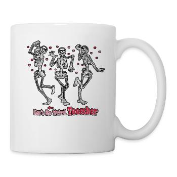 Let's Be Weird Together Skeleton Valentine's Day - Mug - white - Right