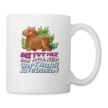Die tut nix die will nur Capybara knuddeln Capy - Tasse - Weiß - Rechts