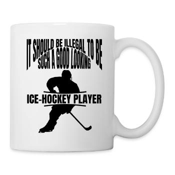 Eishockey Eishockeyspieler Hockeyfan Eishockeyteam - Tasse - Weiß - Rechts