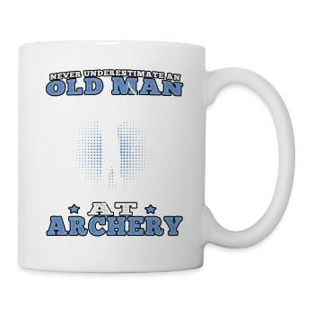 Old Man Archery Bogen Bogenschütze Bogenschützen - Tasse - Weiß - Rechts
