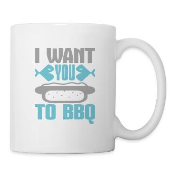 ICH MÖCHTE, DASS DU GRILLST - Tasse - Weiß - Rechts