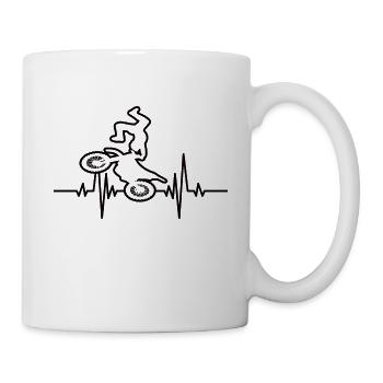 Motocross Fan Motocycliste Moto - Mug blanc - blanc - Droite