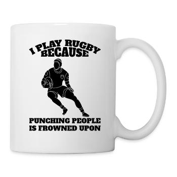 Rugby Joueur de rugby Cadeau Entraîneur de rugby Équipe de rugby - Mug blanc - blanc - Droite