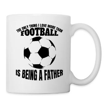 Fußballer Vater Fußballspieler Dad Fußballverein - Tasse - Weiß - Rechts