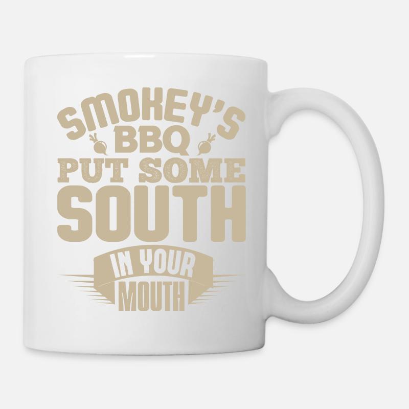 SMOKEY EST BARBECUE FUT UN PEU DE SUD DANS VOTRE BOUCHE - Mug blanc - blanc