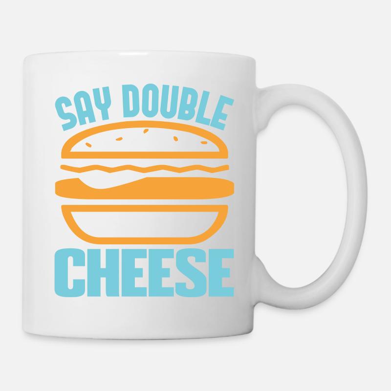 DITES DOUBLE FROMAGE - Mug blanc - blanc