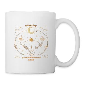 Glittering Constellations Await Astronomy - Tasse - Weiß - Rechts