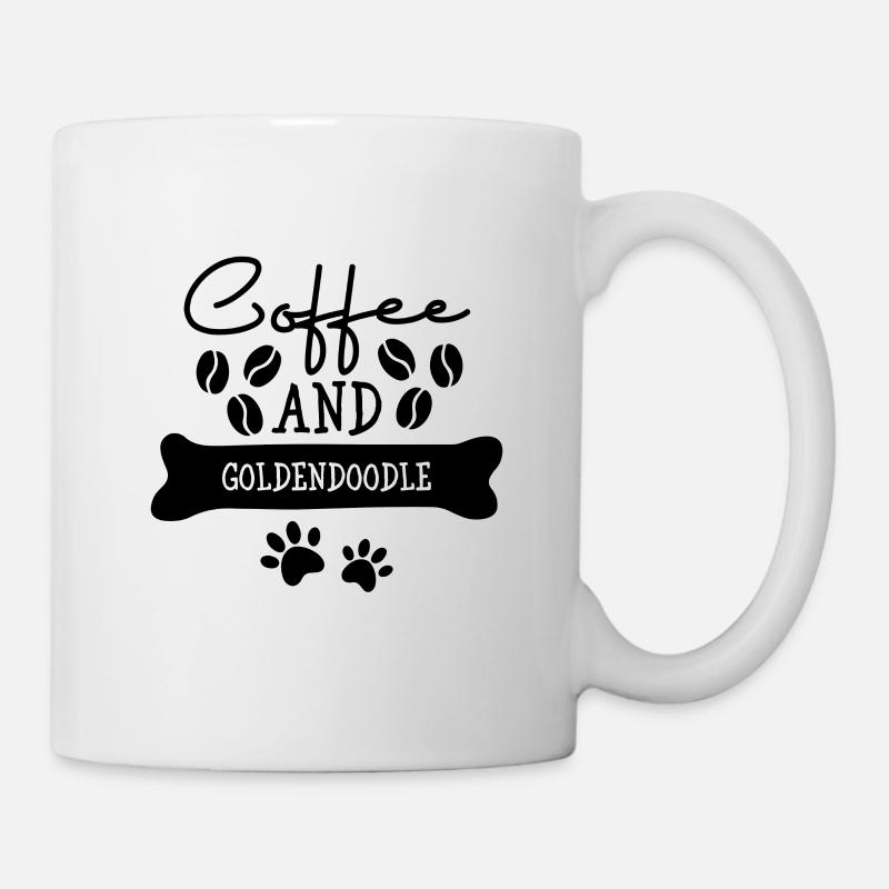 Coffee and goldendoodle - Tasse - Weiß