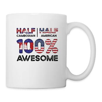 Moitié Cambodge Cambodge États-Unis - Mug blanc - blanc - Droite