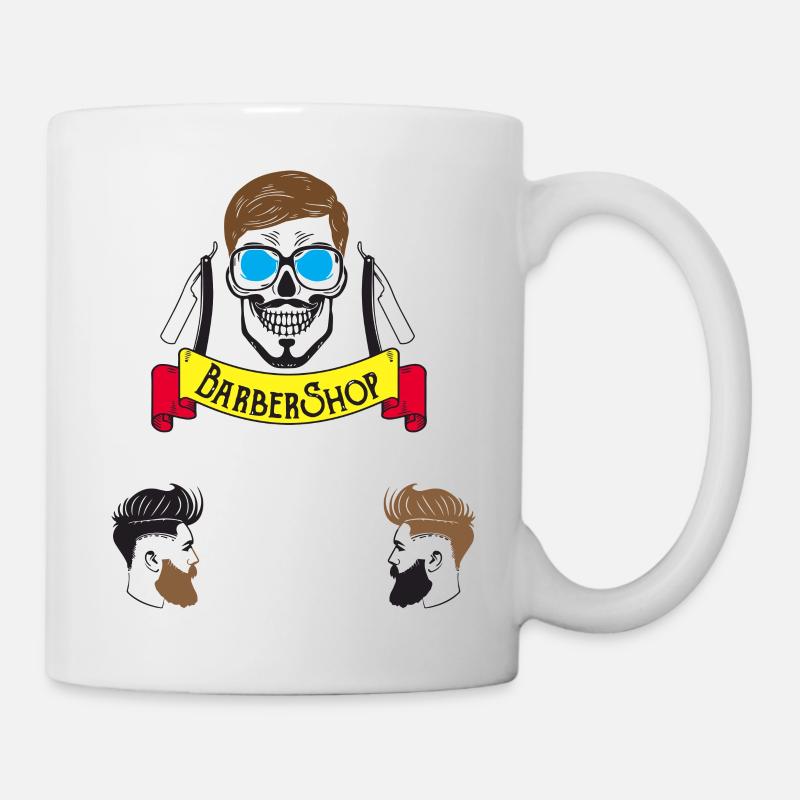 drôle, VIE DE BARBIER - Mug blanc - blanc