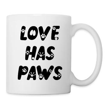 Love Has Paws - Tasse - Weiß - Rechts