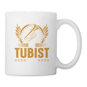 Tuba Alles Wird Gut, Lustiges Blasmusik Bass B - Tasse - Weiß - Rechts