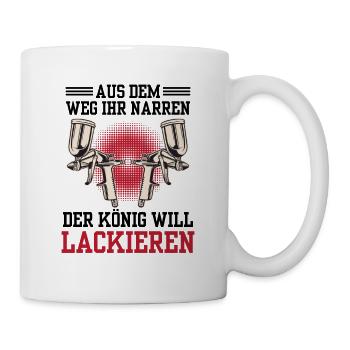 Fahrzeuglackierer aus dem Weg Autolackierer - Tasse - Weiß - Rechts
