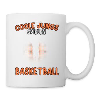 Coole Jungs spielen Basketball Basketballer - Tasse - Weiß - Rechts