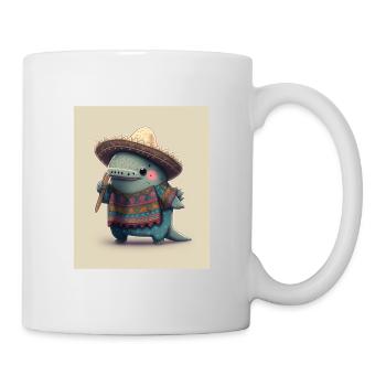 Poisson Mexicain Marche Kawaii Dabbing Mexicain - Mug blanc - blanc - Droite