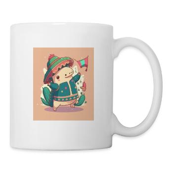 Kawaii Axolotl Dancer Dancing Mexican Axolotl - Tasse - Weiß - Rechts