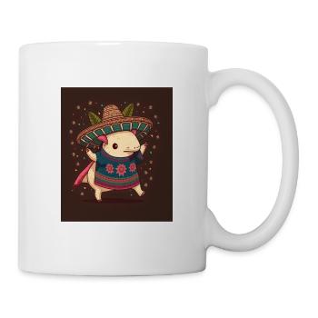 Kawaii Axolotl Dancer Dancing Mexican Axolotl - Tasse - Weiß - Rechts