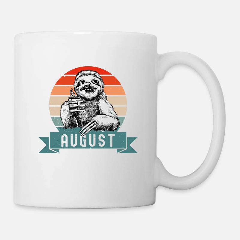 Legends Were Born In August 1991 Faultier Sloth - Mug - white