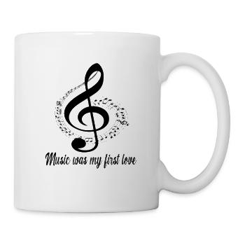 La musique a été mon premier amour - Mug blanc - blanc - Droite