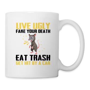 Opossum Design for raccoon fans and marsupial - Mug - white - Right