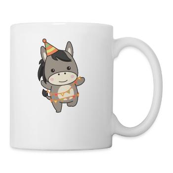 Esel zum Geburtstag für Kinder ein Geschenk - Tasse - Weiß - Rechts