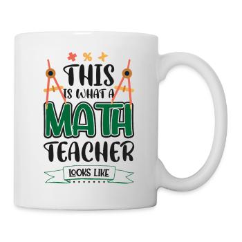 So sieht ein Mathelehrer aus - Tasse - Weiß - Rechts