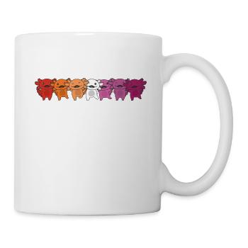 Lesbian Flag Gay Pride LGBTQ Axolotl - Mug - white - Right