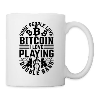 Certaines personnes aiment Bitcoin J’aime jouer à Double Bas - Mug blanc - blanc - Droite